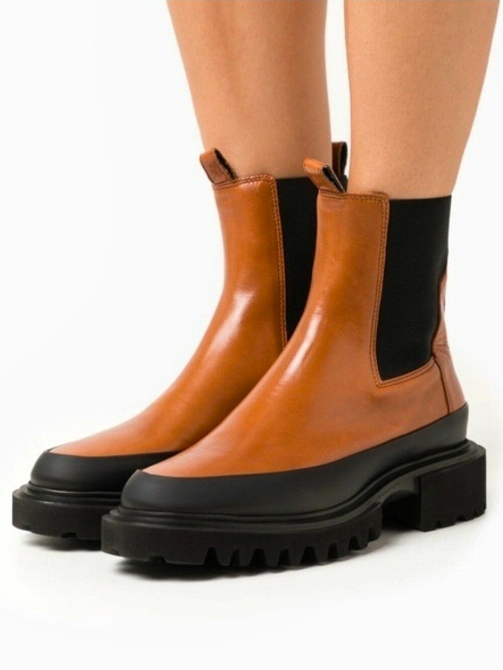 All Saints Harlee Lug Sole Chelsea Boot US 10